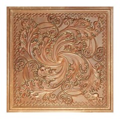 DIY metallic ceiling tile Emboss interior wall panel PL62 Rustic Iron 10pcs