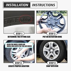 17 Inch Hubcaps for RAV4 2013-2018 Set of 4 Snap on ABS Material Silver Lacquer