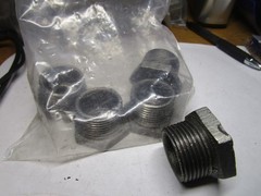 1″ M-NPT x 3/8″ F-NPT 150 lb Black Malleable Iron Hex Bushing QTY 5