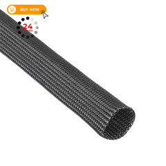 uxcell Insulation Cable Protector, 9.8Ft-10mm High Temp 10mm, Black