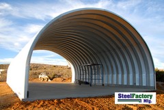 Steel Factory Mfg S30x50x17 Prefab Metal Arch Cover Storage Building RV Shelter