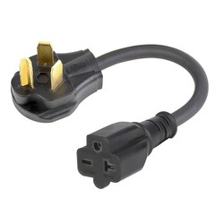 Nema 10-30P 30Amp Dryer Plug Male to 6-20R T-Blade Female Adapter 1Ft, 30A 12…