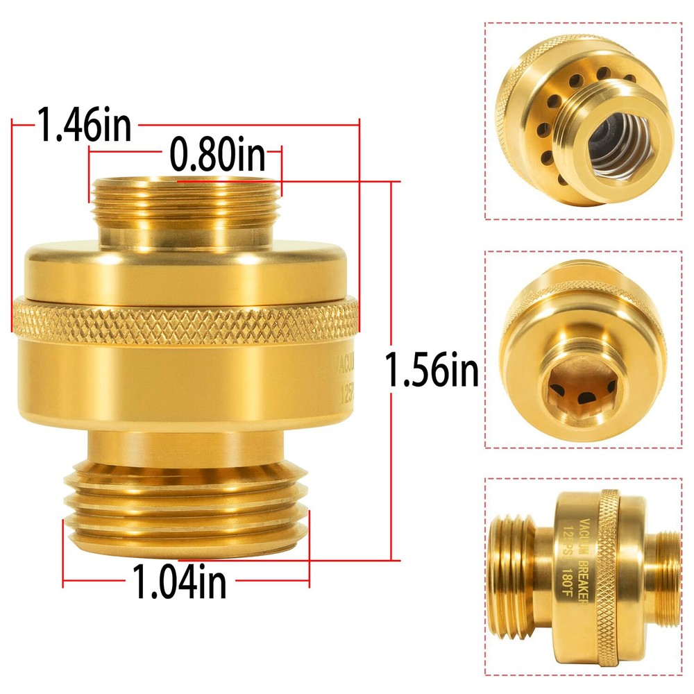 34HF-BR Vacuum Breaker Brass Replace for Woodford Model 24 43 44 45 46 74 75 &84