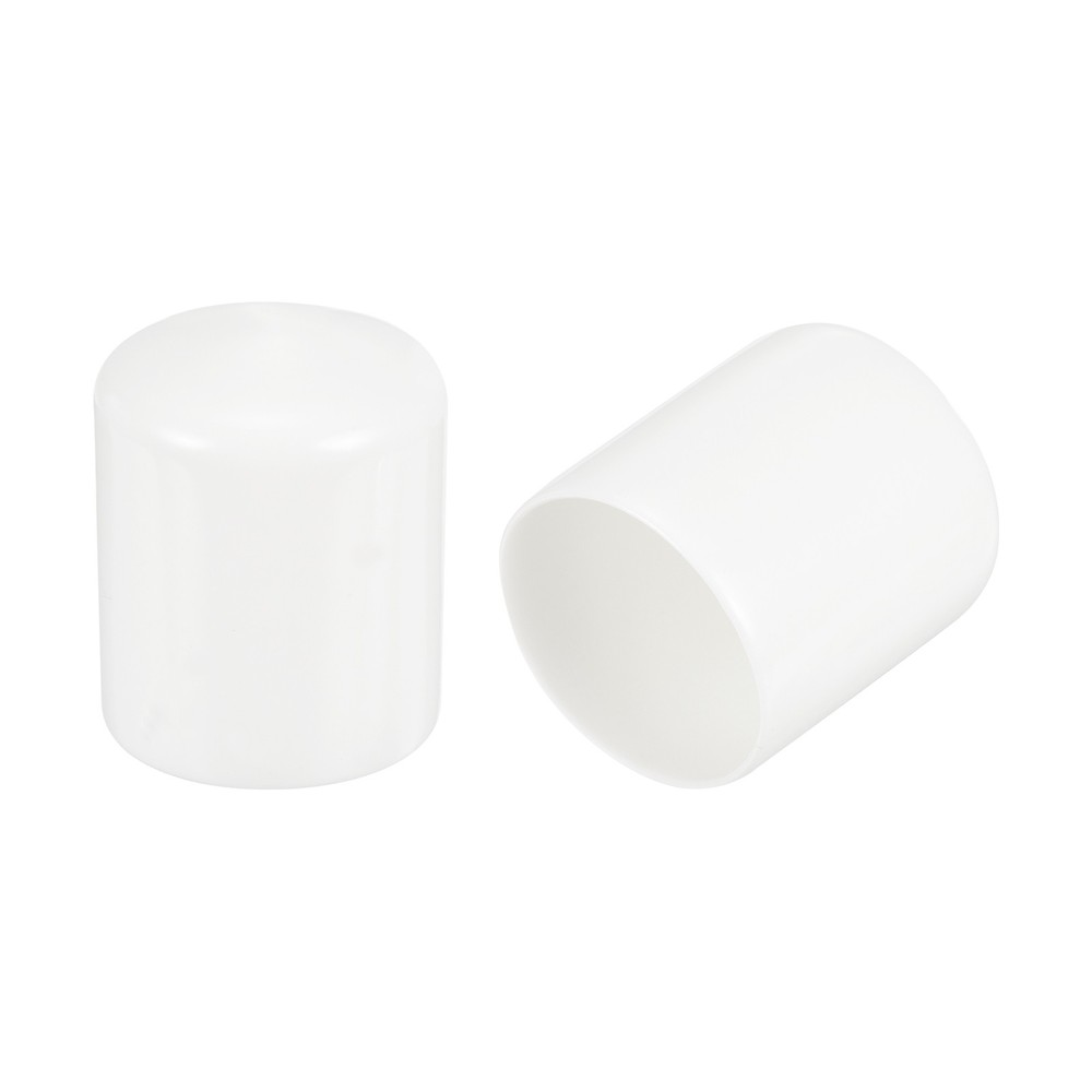 4Pcs White 38mm Rubber End Caps Round Vinyl Plug Insert Rubber Flexible
