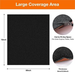 Heavy Duty Oil Resistant Garage Car Bottom Mat, Reusable Floor Protector, 1/4…