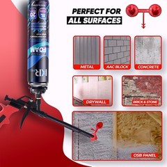 Red Nozzle 12 Set (1-2) for Spray Foam Gun, Vertical&Horizontal Precision Wedge