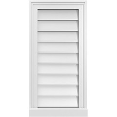 Ekena Millwork 14W X 28H Vertical Surface Mount Pvc Gable Vent Non-Functional