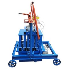 220V Hand-propelled Hollow Soil Block Brick Molding Machine Making 2pcs One Time