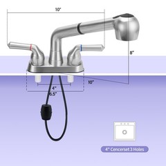 Utility Sink Faucet,Universal Laundry Tub ABS Plastic Faucet with Chrome