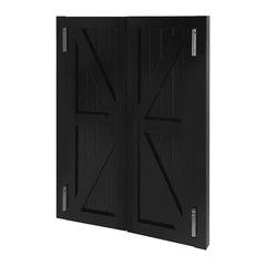 Dual Partition Door, Partition Door, Porch Entrance Door 90x70x3.5cm Black