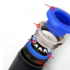 PNEUMATIC PUSH IN FITTINGS CONNECTORS AIR WATER HOSE TUBE QUICK RELEASE JOINER