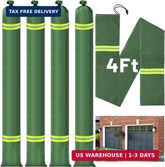 LANNEY Long Sand Bags for Flooding, 4 Pack 4 ft x 8 in Thickened Canvas Reusable