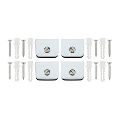 4Pcs Glass Clamps with Screws Chrome 31.5x24x20.5mm for Glass Shelves Bathroom
