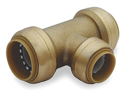 Sharkbite Tee Lead Free 1 in. x 1 in. x 3/4 in. in Brass – U416LF
