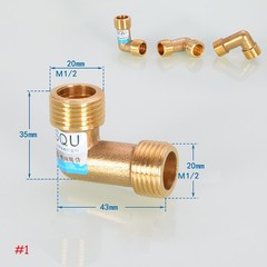 DN15 1/2″ BSP Brass Pipe Fitting 90° Elbow Extension Male/Female Thread Fittings