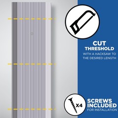 M-D Building Products 68320 Aluminum Commercial 5 in x 1/2 x 36 in, Silver