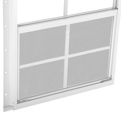Musselton 2 Pack Shed Window 24Wx27H White Flush Mount Window Tempered Glass