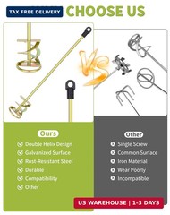 Paint Mixer for Drill, Paint Stirring Drill Attachment for 1-5 Gallon Bucket, Zi