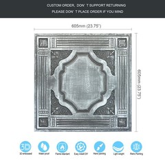 Artistic 3D Ceiling Tile Interior Decorative Panel PL65 Antique tin 10pcs