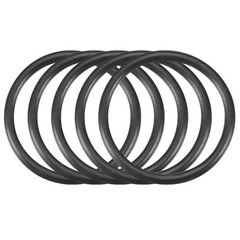 30Pcs Black 24 x 2mm Industrial Flexible Rubber O Ring Oil Sealing Grommets