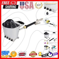 Stucco Cement Mortar Plaster Sprayer with Cover Wall and Ceilings Hopper with…