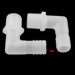 90 Degree Elbow Plastic Male Thread Barbed Joiner Connector Pipe Hose Air Water