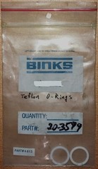 BINKS: 20-3599 Teflon O Rings (PACK OF 2)
