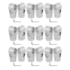 18 Pcs Metal T Tube Connector Pipe Clamp Clip 1″ Inner Dia for Shelves