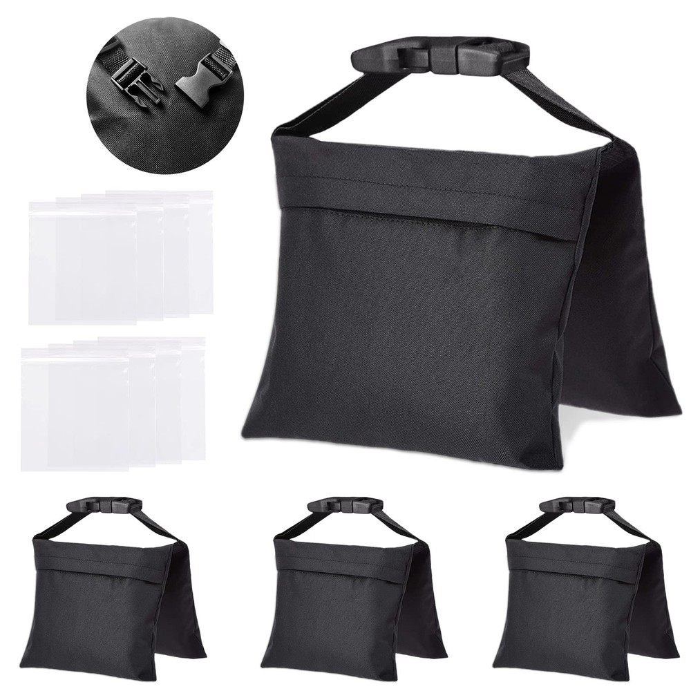 4 Packs Sandbags, Heavy Duty Sand Bags with 8 PE Bags, Sand Bags with Buckle …