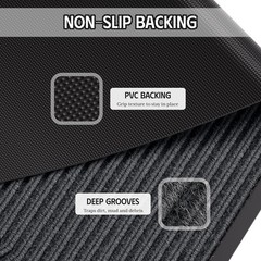 Large Commercial Door Mat, 4′ x 8′ Front Door Mat Outside Entrance, Low Profi…