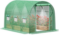 10×7×7 FT Greenhouses Outdoors Heavy Duty Large Walk in Green Houses Outside W/