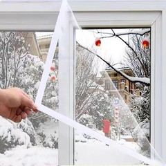 Adjustable Window Insulation Kit 47×63 Inch Transparent Film Keeps Cold Out
