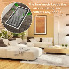 6 Pack Floor Vent Covers 4″x10″ Magnetic – Air Filters Mesh Screen Black