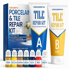 Tile Repair Kit, Ceramic Tile Chips & Cracks Repair Kit(Color Match), Porcela…
