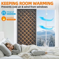 Window Insulation Kit for Winter 47″X63″ Cold Weather Thermal Curtain with Heavy