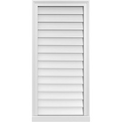 Ekena Millwork 20W X 42H Vertical Surface Mount Pvc Gable Vent Non-Functional