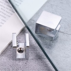 4Pcs Glass Clamps Chrome Solid Brass 24x22x18.5mm F Indoor Outdoor Glass Shelves