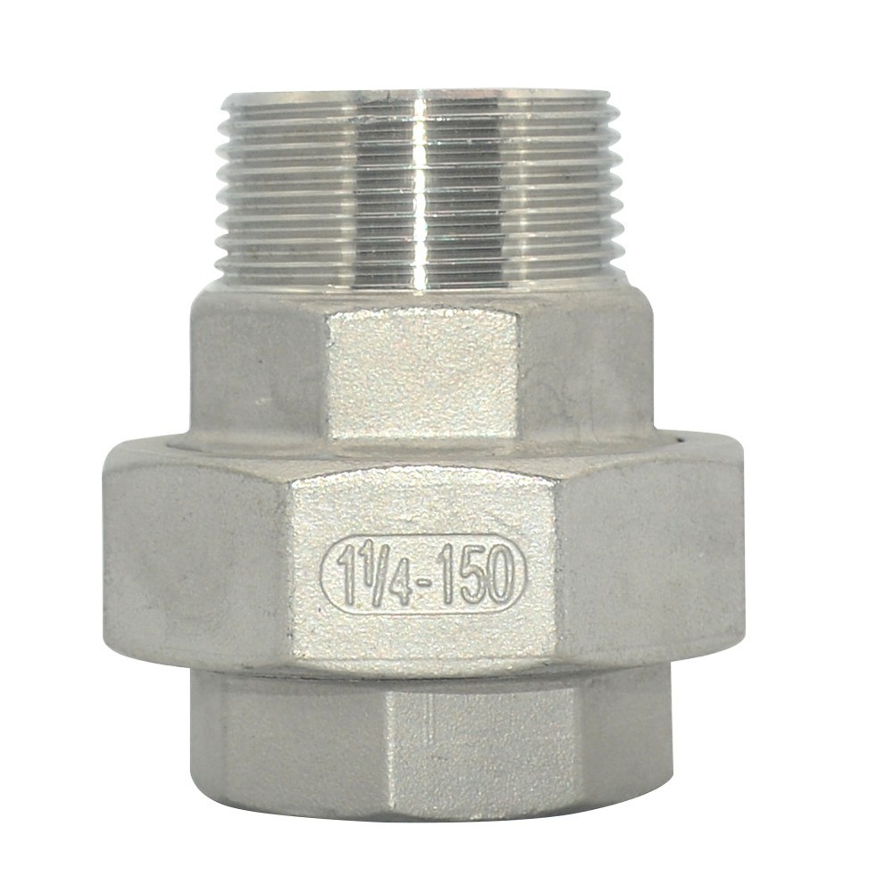 1.25″ NPT Female to Male Malleable Straight Union Coupling Pipe Adapter SS 304