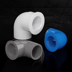 PVC 90° Elbow Bend Pipe Fitting BSP Solvent Weld x Threaded 20/25/32/40/50/63 mm