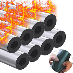 8 Pack Pipe Insulation Foam Tube, 3/4” Self Adhesive Pre Slit Foam Pipe Covers