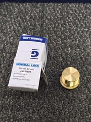 (QTY 2) General Lock MC-100-DC-605 1-inch Mortise Dummy Cylinder Bright Brass
