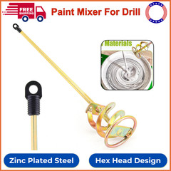 Paint Mixer For 1-5 Gallon Bucket Paint Stirrer For Drill Zinc Plated Rust Proof
