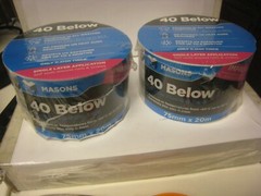 2  MASON’S 40 BELOW All Temperature Flashing Tape 75 mm x 20M appx 3″ x 65 ft