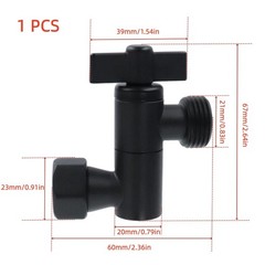 Chinflly Adjustable Shower Head Extension Adapter, 0.79 inches / 20 mm, Black