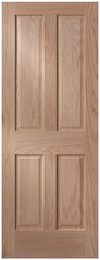 4 Panel Craftsman Raised Panel Red Oak Stain Grade Solid Core Interior Doors