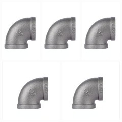 5 PACK! STZ Industries 1-1/4″ FIP Black Malleable Iron 90° Elbow