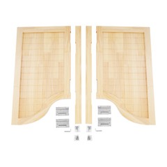 Swing Solid Wood Door Partition Door for Shop Entrance Partition Log Color NEW
