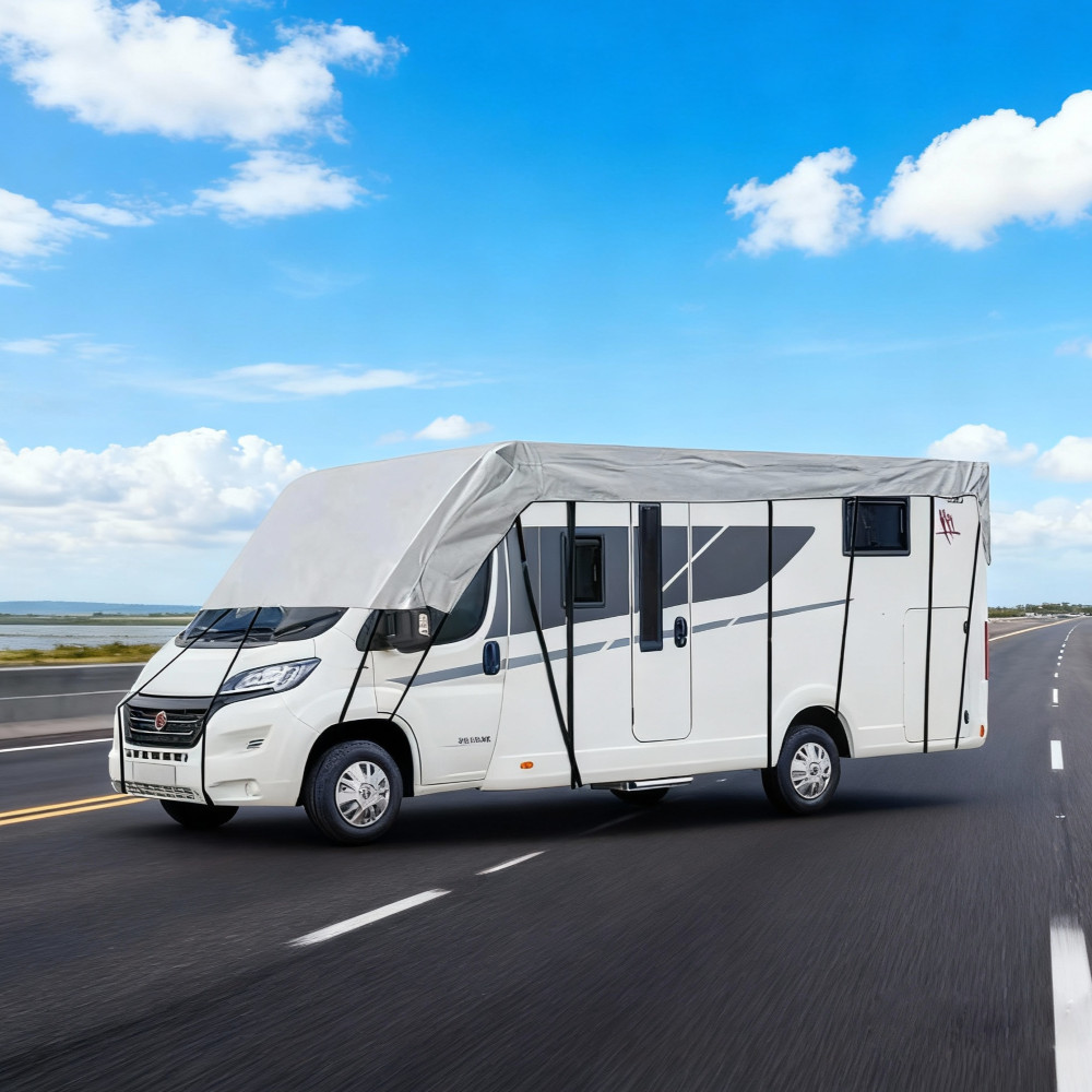 Gray RV Cover, 1000Pa Oxford Cloth Material 256*118in