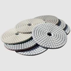 Diamond Polishing Pads 4 inch Wet/Dry 8 Piece Set Granite Stone Concrete Marble