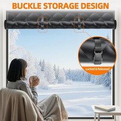Window Insulation Kit for Winter 47″X63″ Cold Weather Thermal Curtain with Heavy